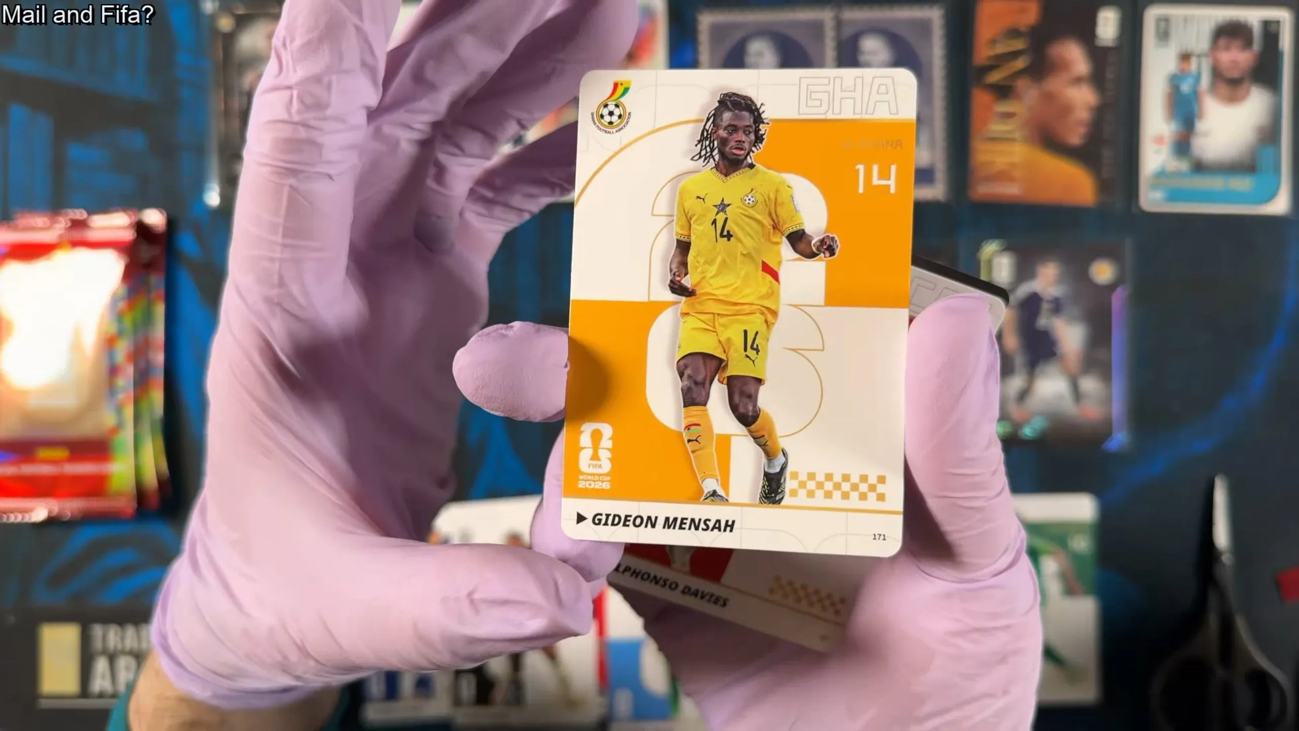 A Ghana base card of Gideon Mensah from the Panini Kayou FIFA World Cup 2026 set