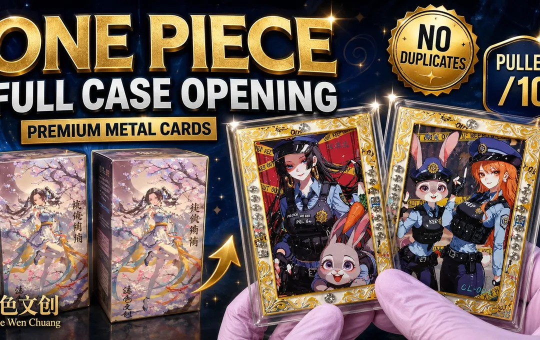 One Piece metal cards from Mo Se Wen Chuang — a full case opening with the Judy Hopps Zootopia cards