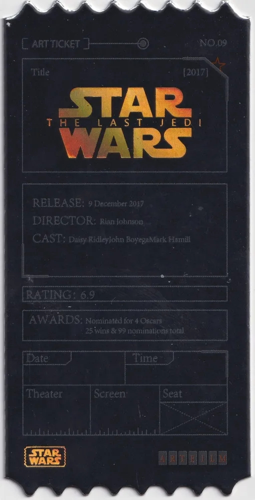 The Last Jedi: Promo Ticket view 2