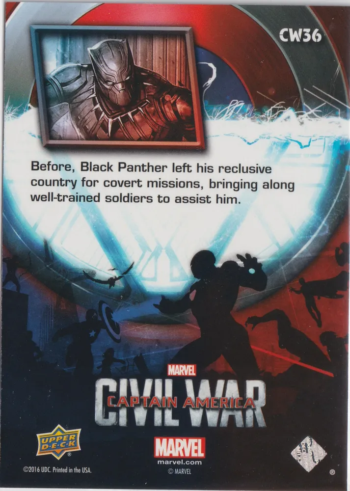 Marvel Civil War, Black Panther: CW36 view 2