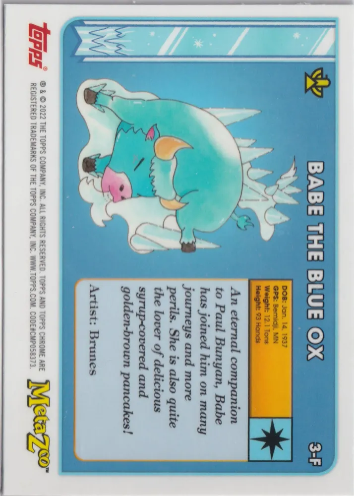 Metazoo Chrome, Babe the Blue Ox: 3-F view 2