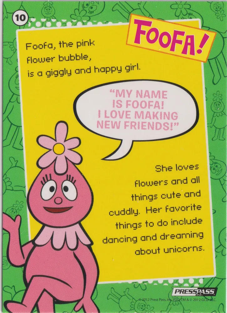 Yo Gabba Gabba, Foofa, Card 10 view 2