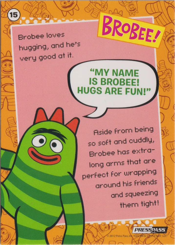 Yo Gabba Gabba, Brobee, Card 15 view 2
