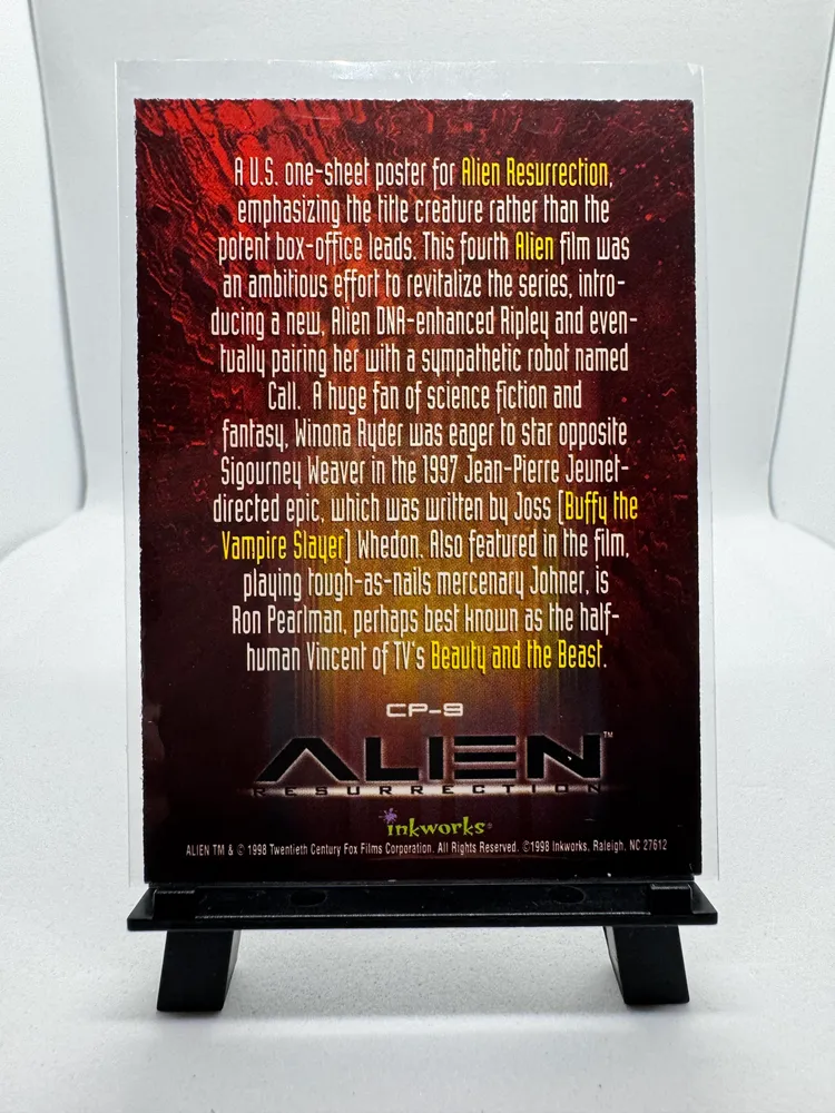Alien, Alien Resurrection (1997 film poster): CP-9 view 2