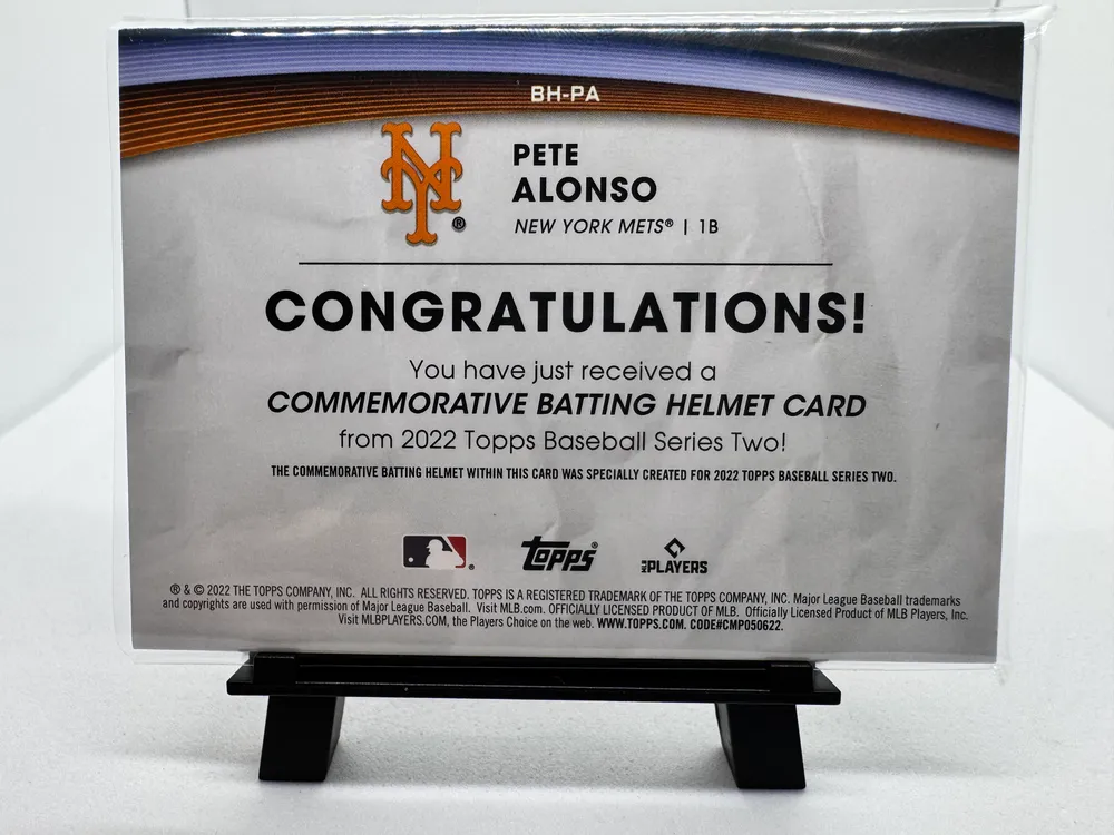 Sports Cards, Pete Alonso: BH-PA view 2