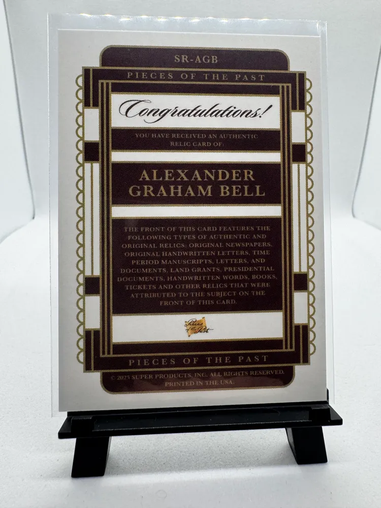 Pieces of the Past, Alexander Graham Bell: SR-AGB view 2
