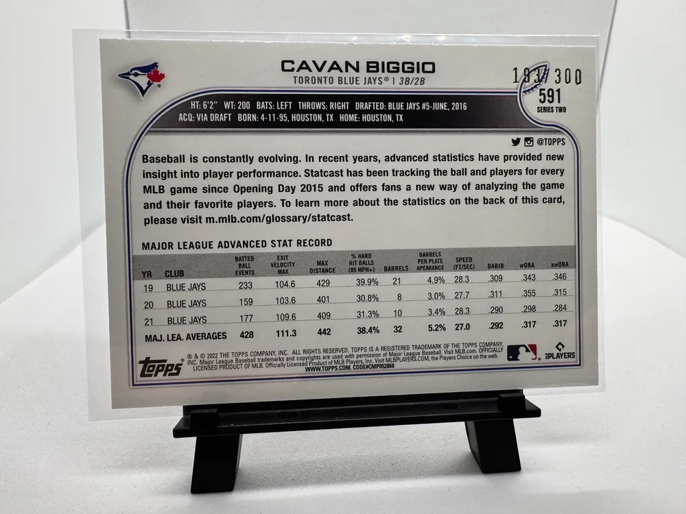 Sports Cards, Cavan Biggio: 591 view 2