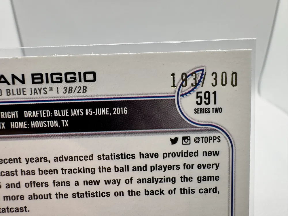 Sports Cards, Cavan Biggio: 591 view 3