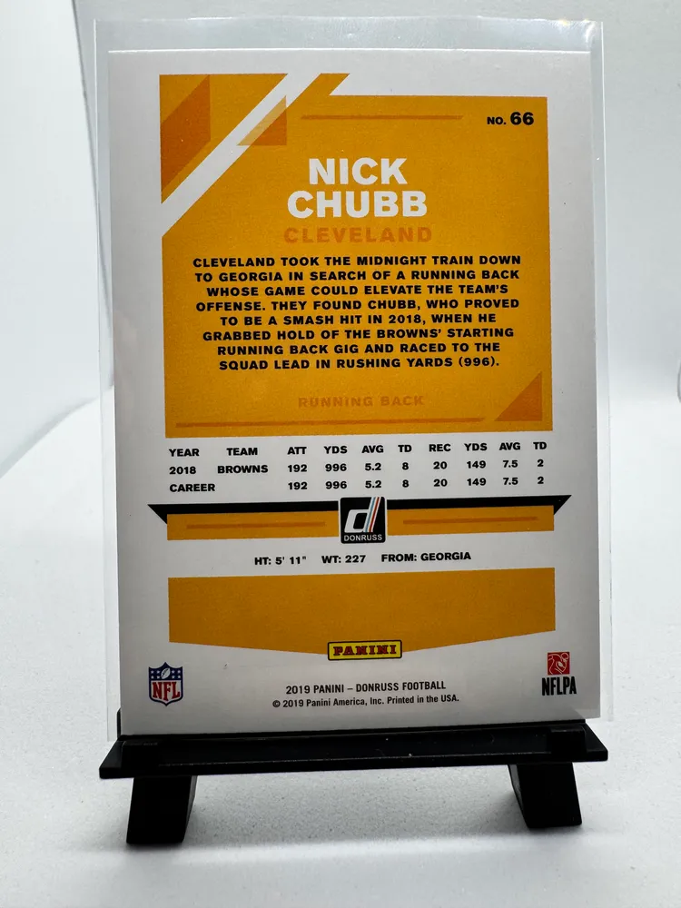 Sports Cards, Nick Chubb: 66 view 2