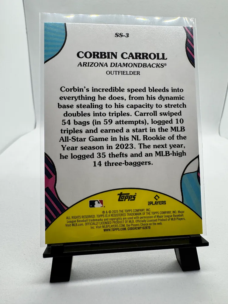 Sports Cards, Corbin Carroll: SS-3 view 2
