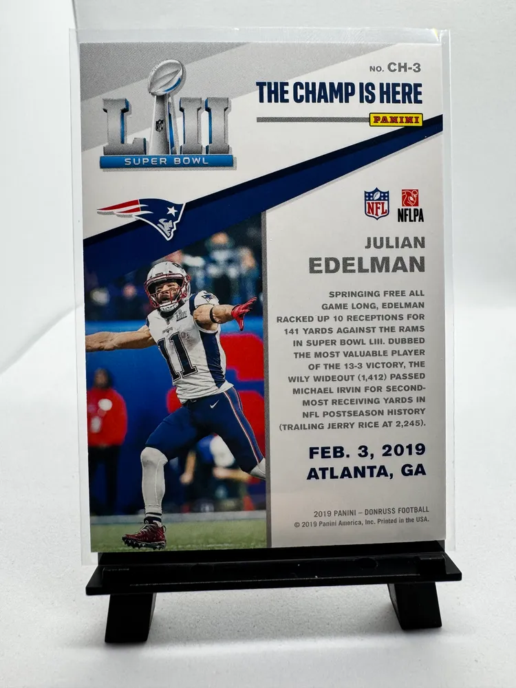 Sports Cards, Julian Edelman: CH-3 view 2