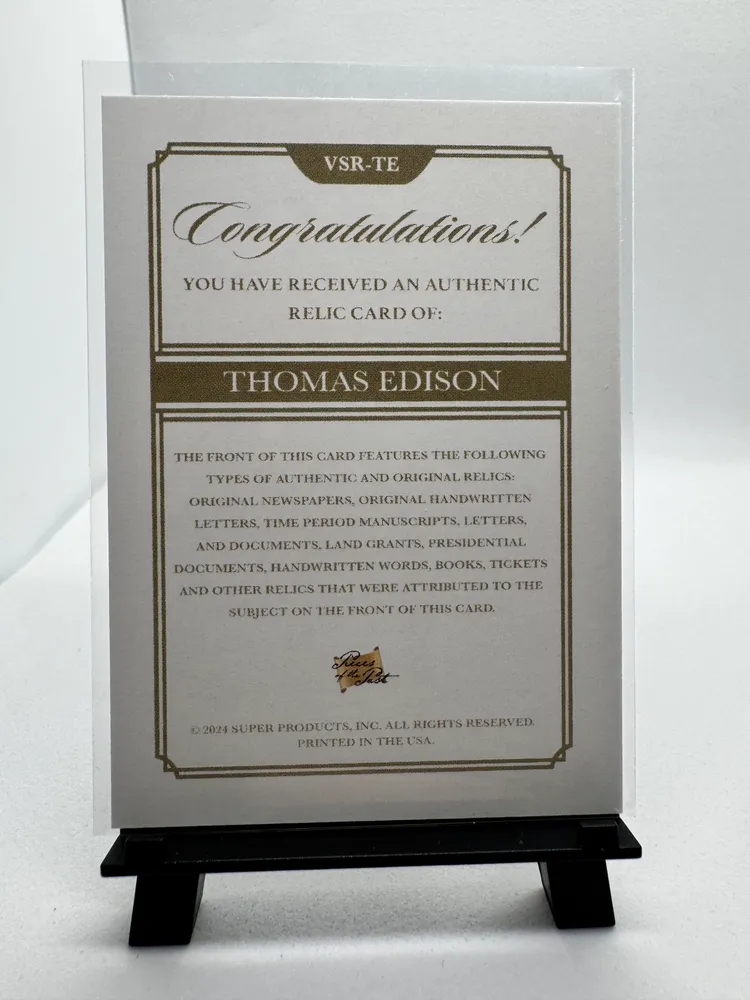 Historical, Thomas Edison: VSR-TE view 3