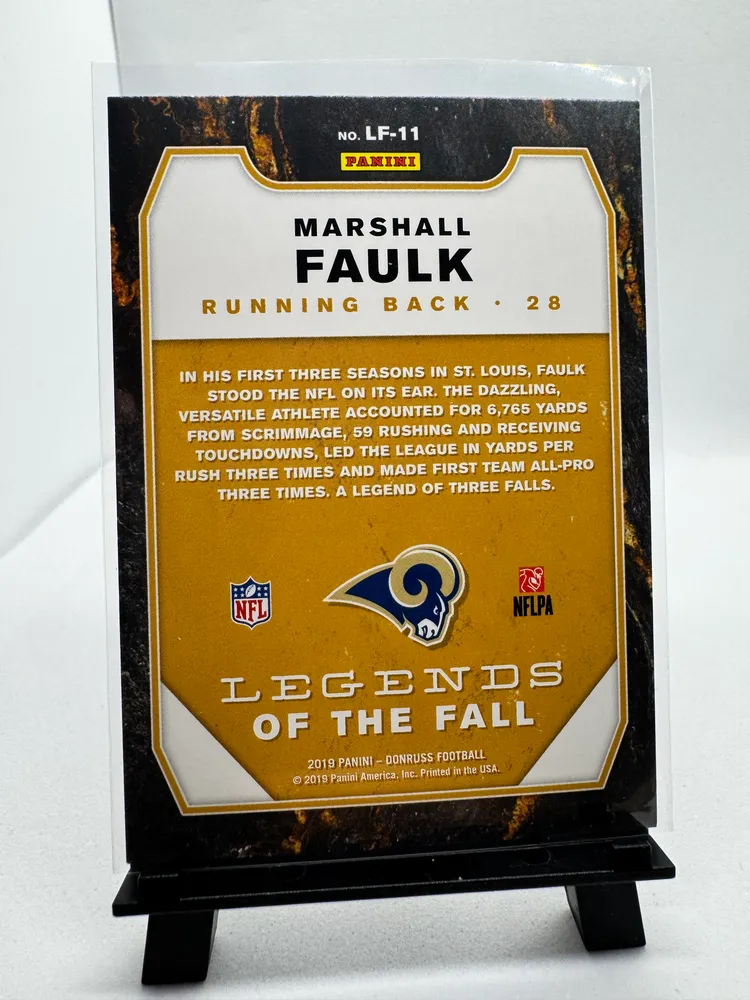 Sports Cards, Marshall Faulk: LF-11 view 2
