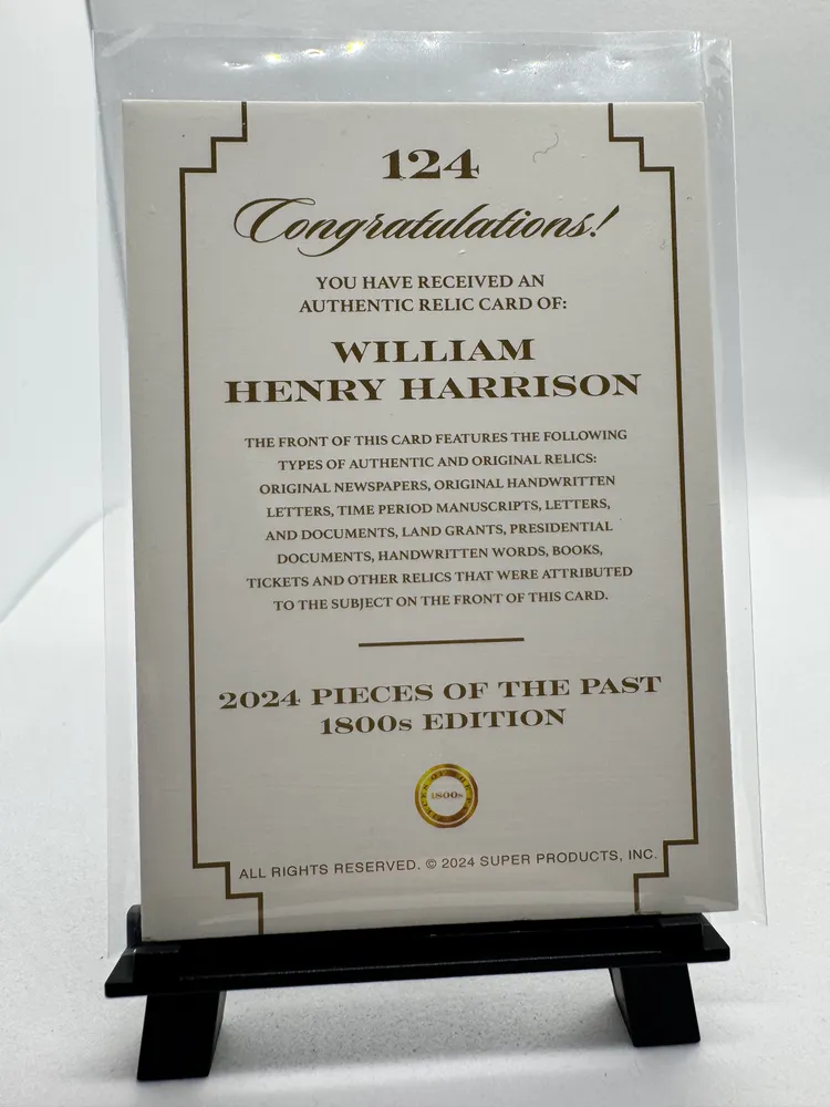 U.S. Presidents, William Henry Harrison: #124 view 2