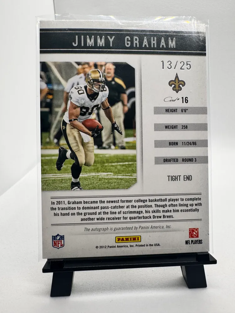 Sports Cards, Jimmy Graham (New Orleans Saints): 16 view 3
