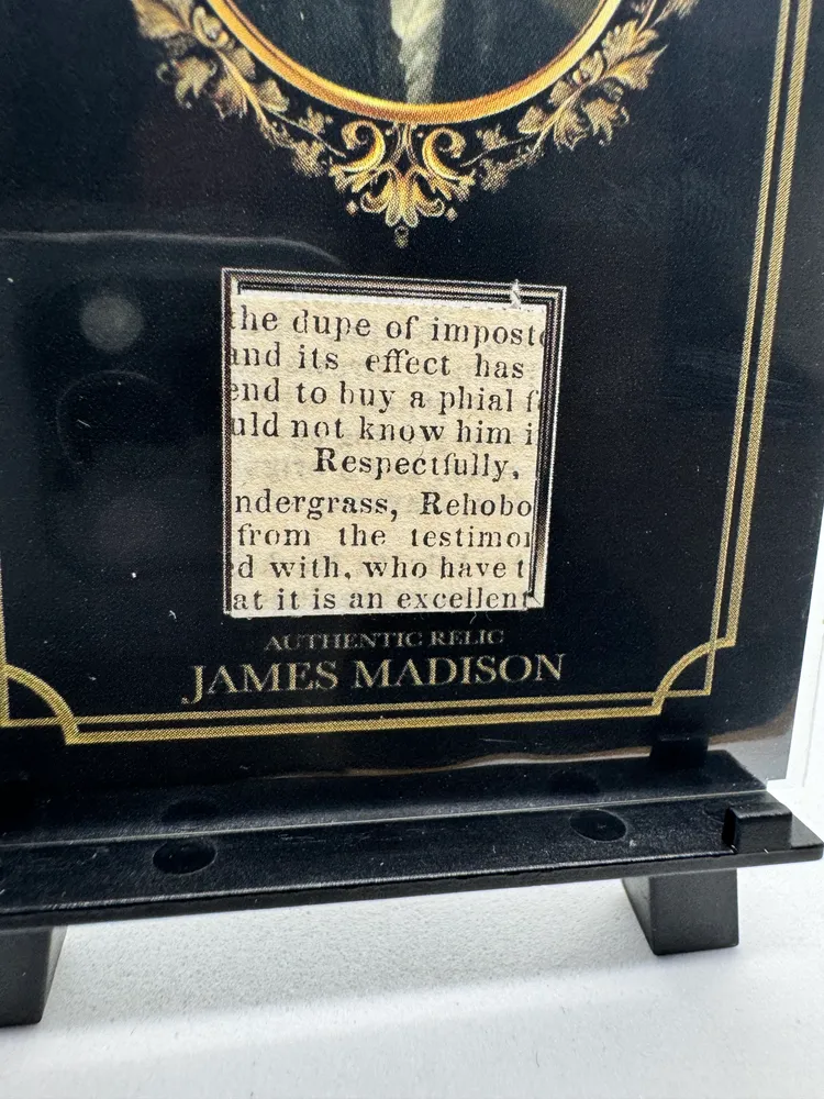 U.S. Presidents, James Madison: RJMI view 2