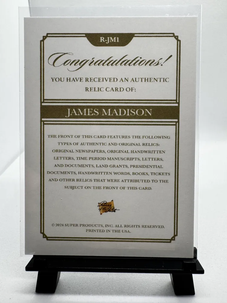 U.S. Presidents, James Madison: RJMI view 3