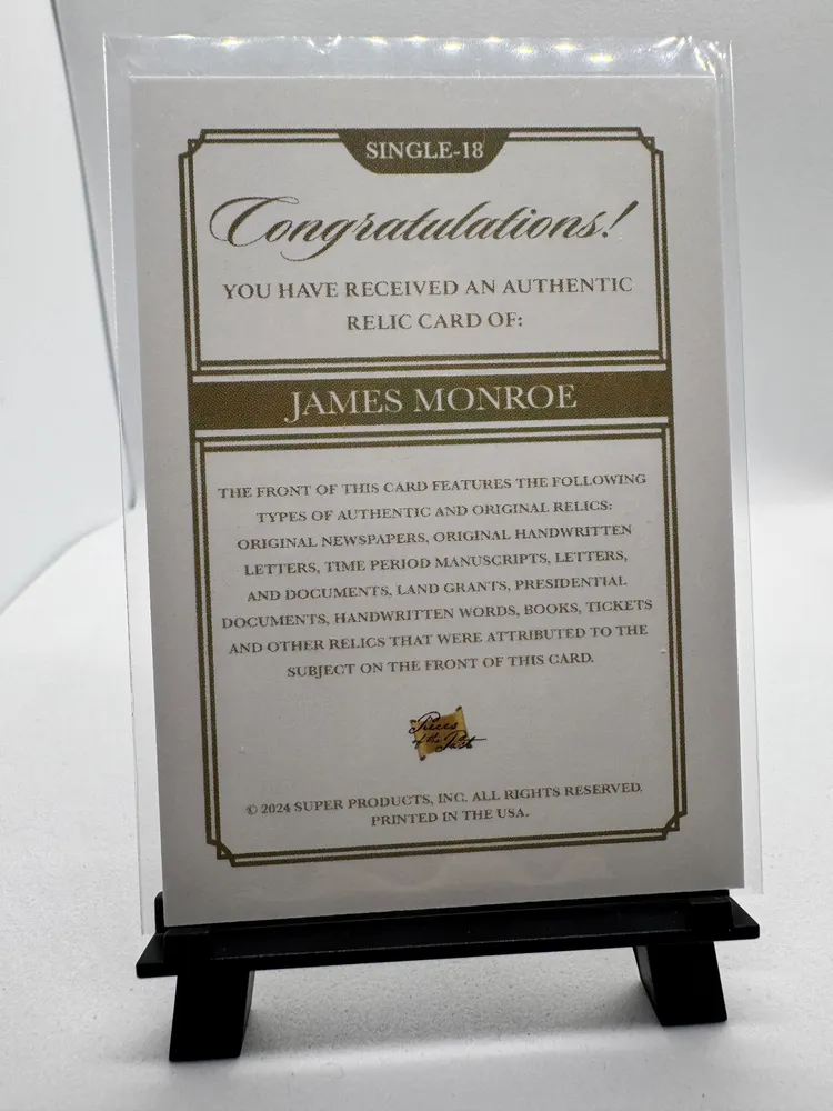 U.S. Presidents, James Monroe: SINGLE-18 view 2