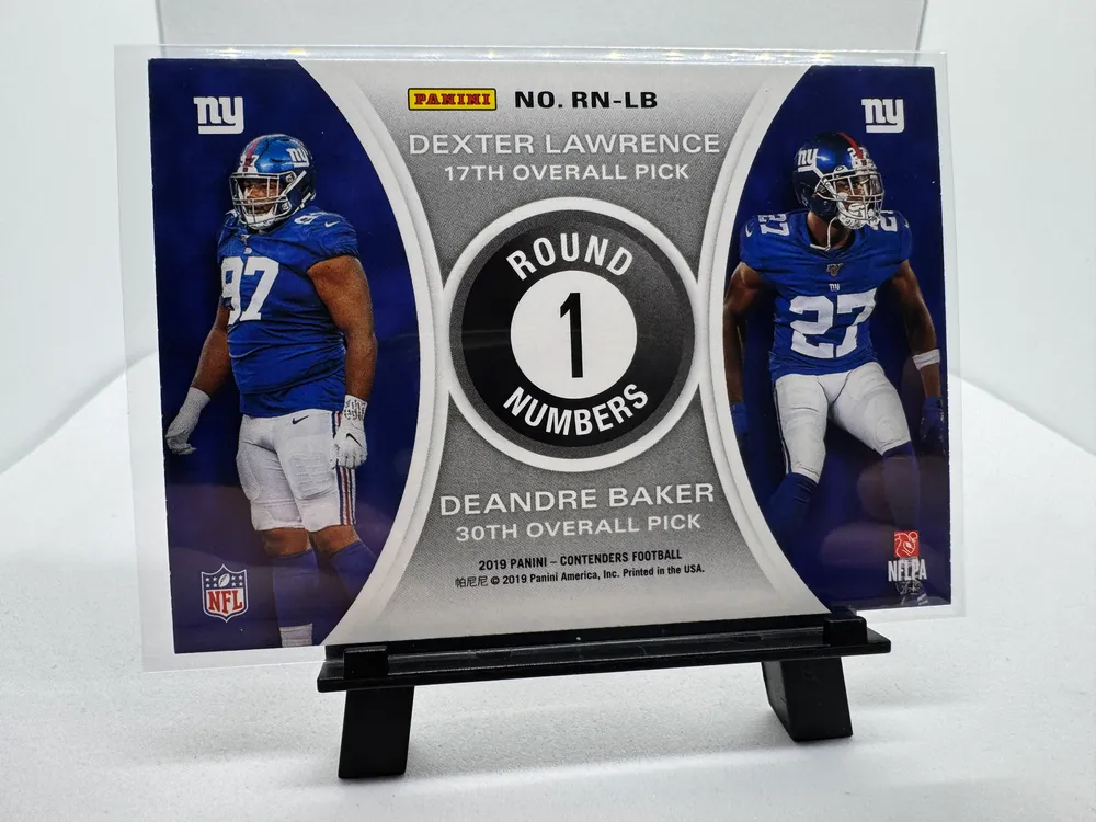 Sports Cards, Dexter Lawrence / DeAndre Baker: RN-LB view 2