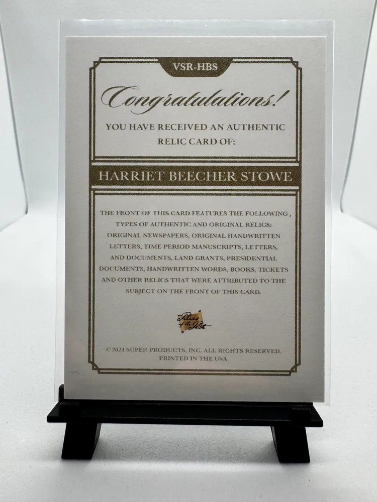 Historical, Harriet Beecher Stowe: VSR-HBS view 2
