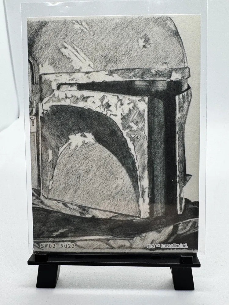 Star Wars, Boba Fett (Mandalorian armor / helmet, pencil-sketch art): SW02-N023