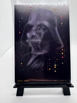 Star Wars, Darth Vader (helmet portrait, purple halftone dot art on black): SW02-N066